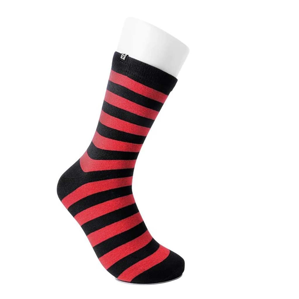 Crew Sock Red & Black Stripe Men's - Image 3