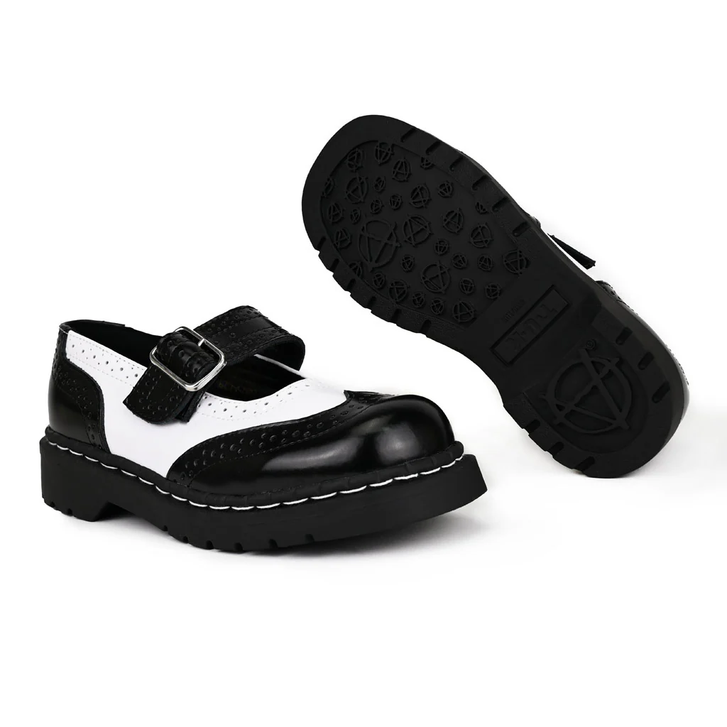 Anarchic Mary Jane Black / White Leather - Image 6