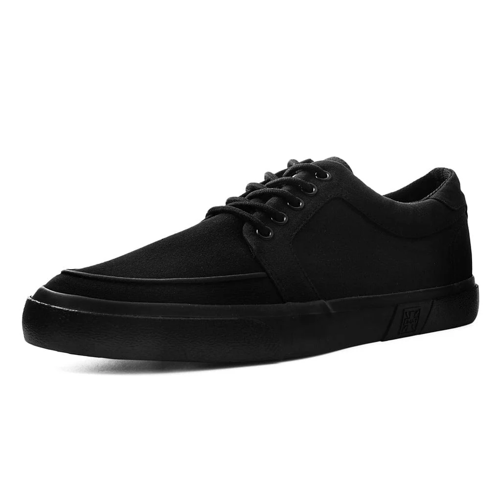Creeper Sneaker Essential Eyelet Black Canvas - Image 3