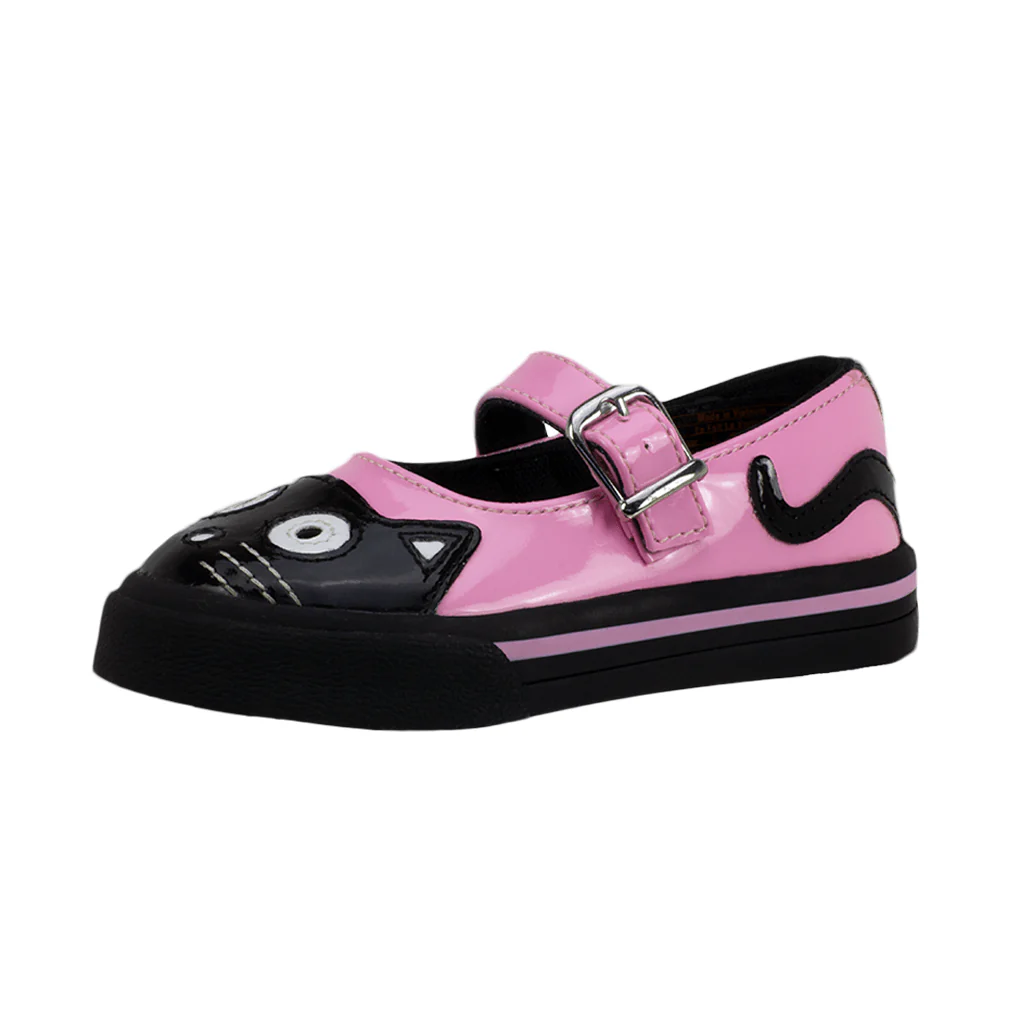 Mary Jane Kitty Toddler Sneaker Black & Pink - Image 3