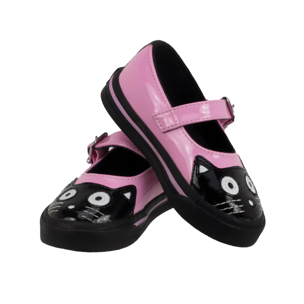 Mary Jane Kitty Toddler Sneaker Black & Pink - Image 4