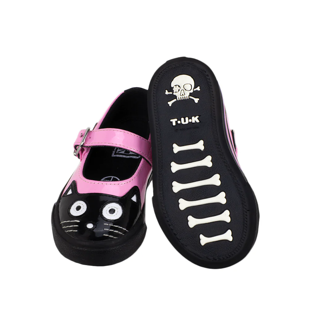 Mary Jane Kitty Toddler Sneaker Black & Pink - Image 5
