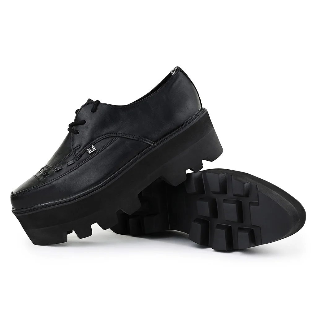 Dino Lug Pointed Creeper Black Vegan Leather - Image 4