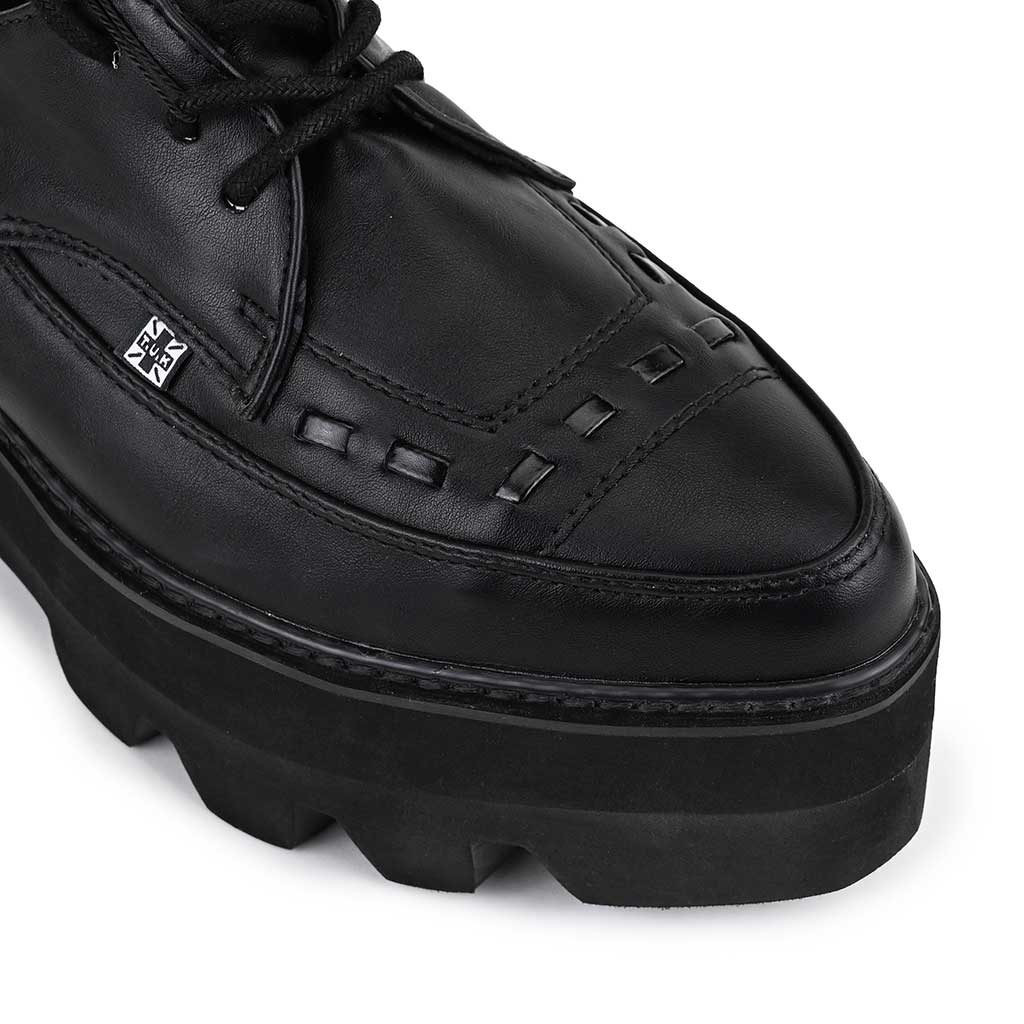 Dino Lug Pointed Creeper Black Vegan Leather - Image 5