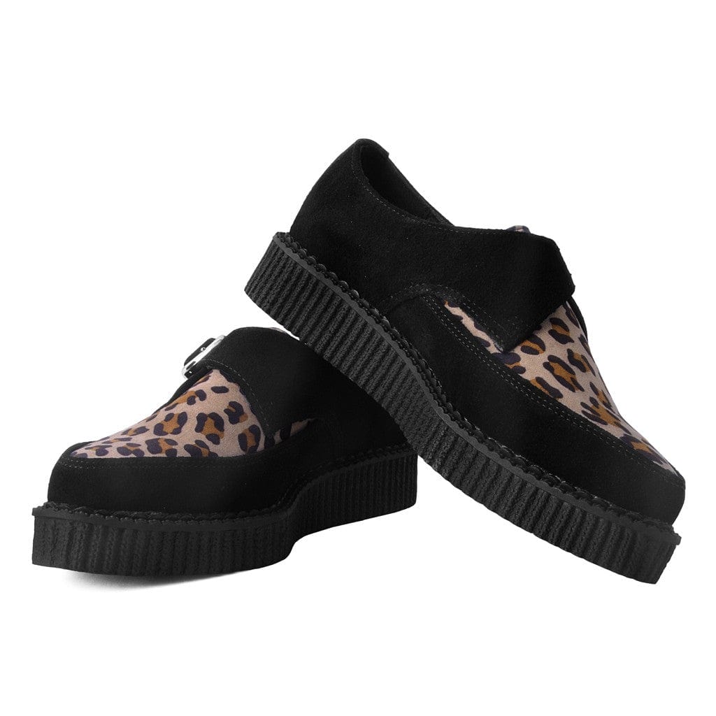 Pointed Creeper Black Suede & Leopard Print - Image 4