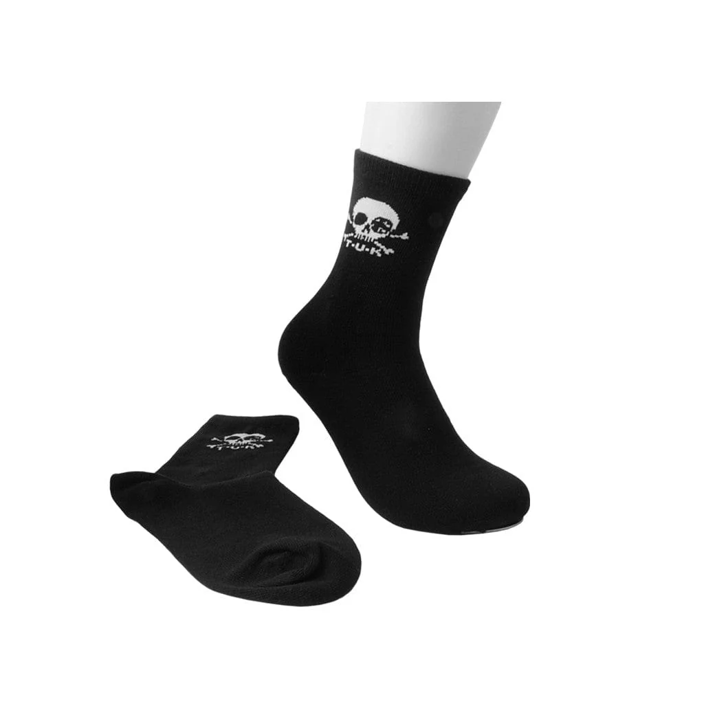 Crew Sock Black Skull Logo Men's - Image 4