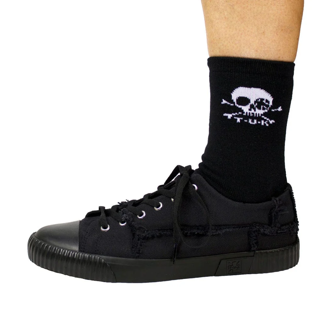 Crew Sock Black Skull Logo Men's - Image 5