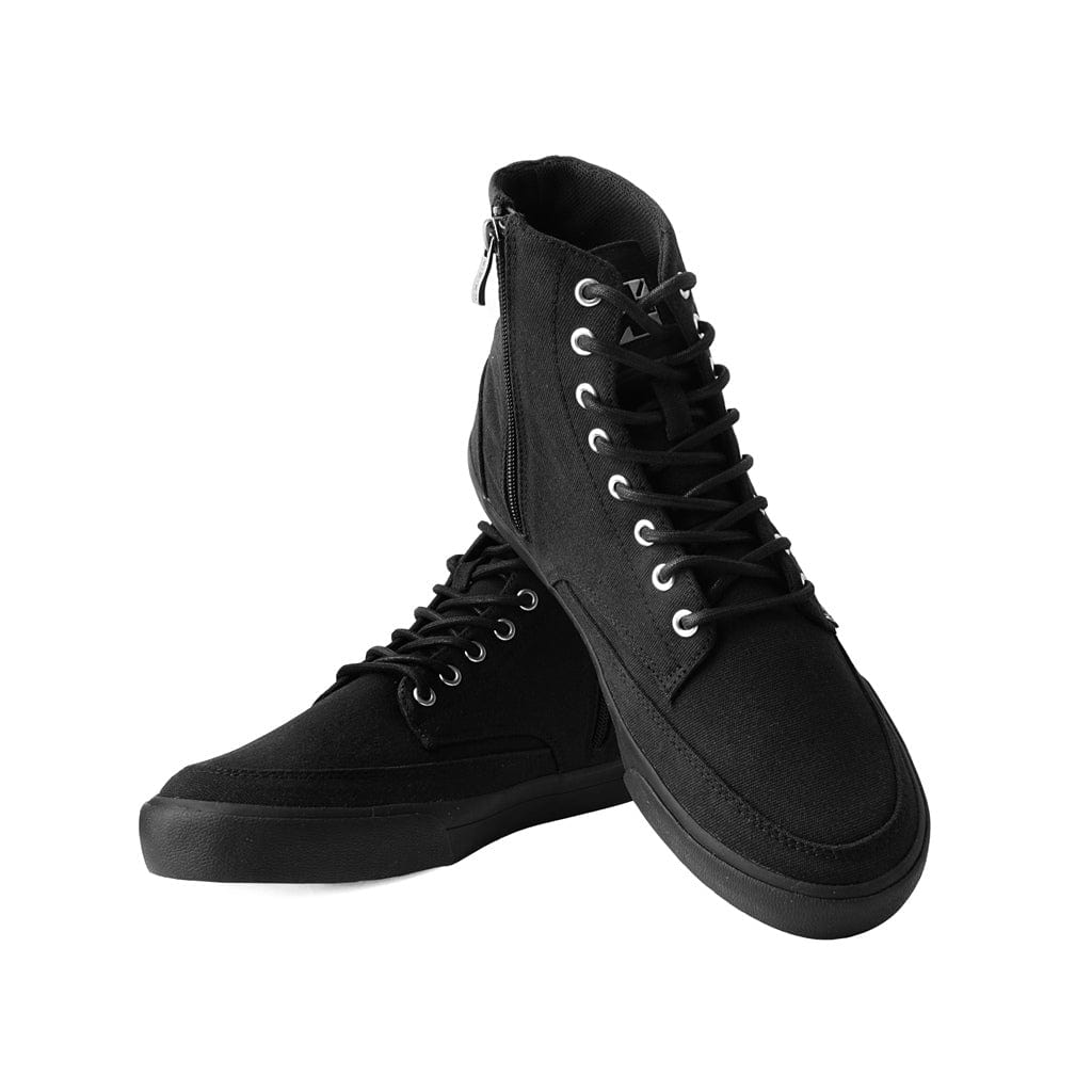Creeper Sneaker Hi Top Black Canvas - Image 4