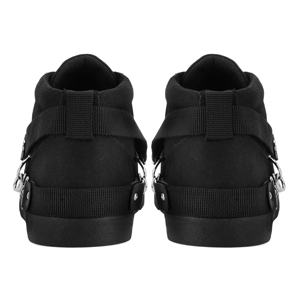 Creeper Bondage Sneaker Mid Top Black Canvas - Image 5