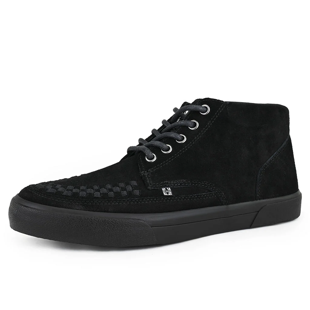 Creeper Sneaker Mid Top Black Suede - Image 3