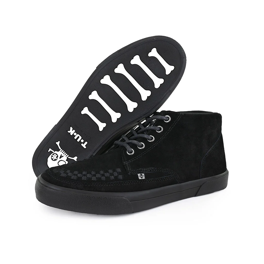 Creeper Sneaker Mid Top Black Suede - Image 5