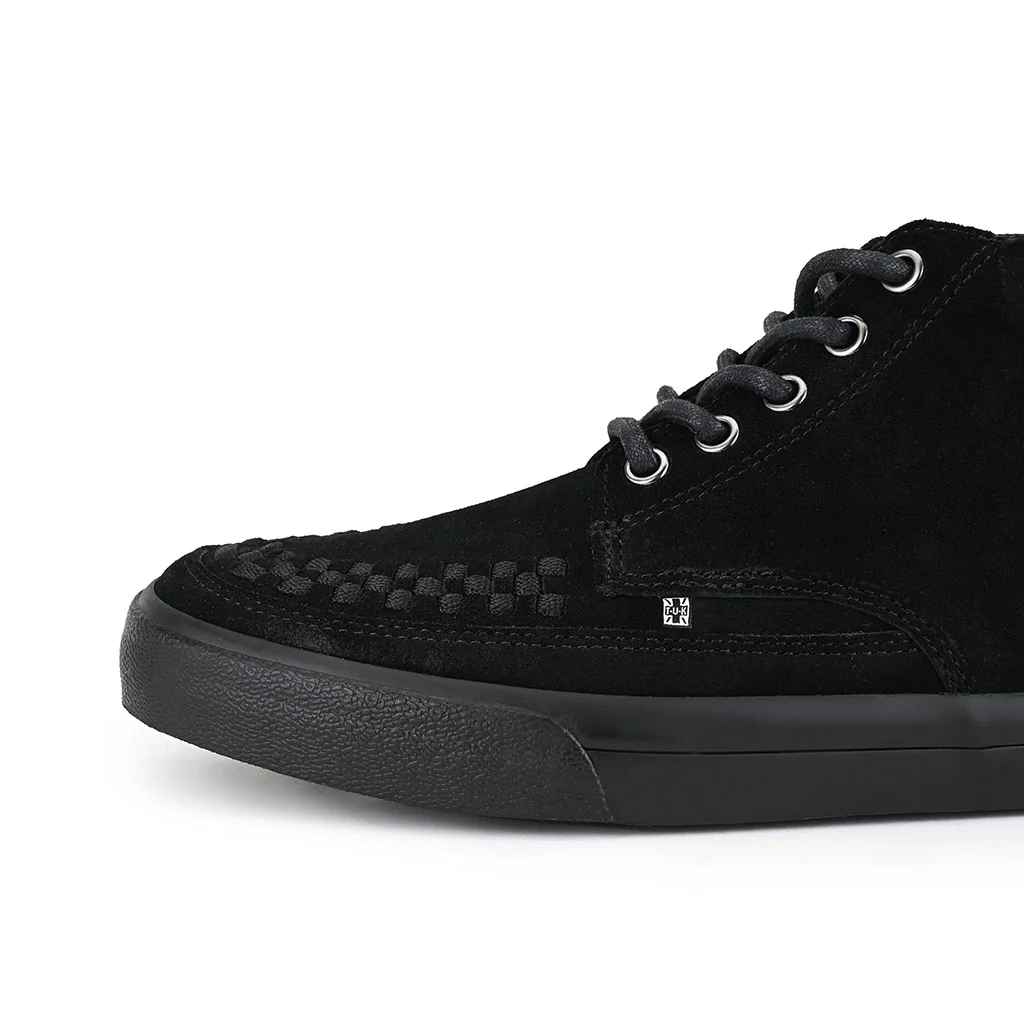 Creeper Sneaker Mid Top Black Suede - Image 6