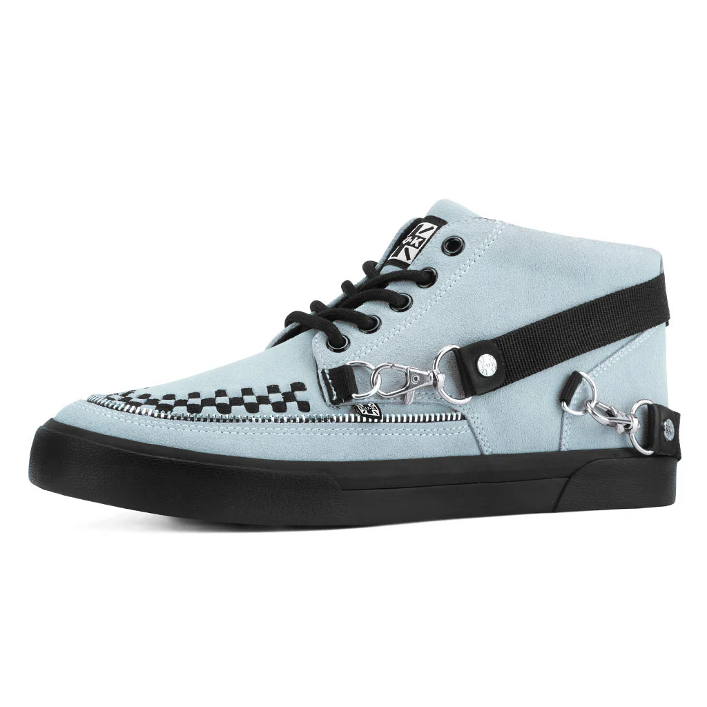 Creeper Bondage Sneaker Mid Top Cool Grey Suede - Image 3