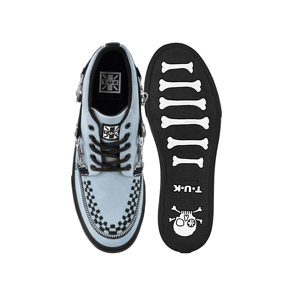 Creeper Bondage Sneaker Mid Top Cool Grey Suede - Image 4