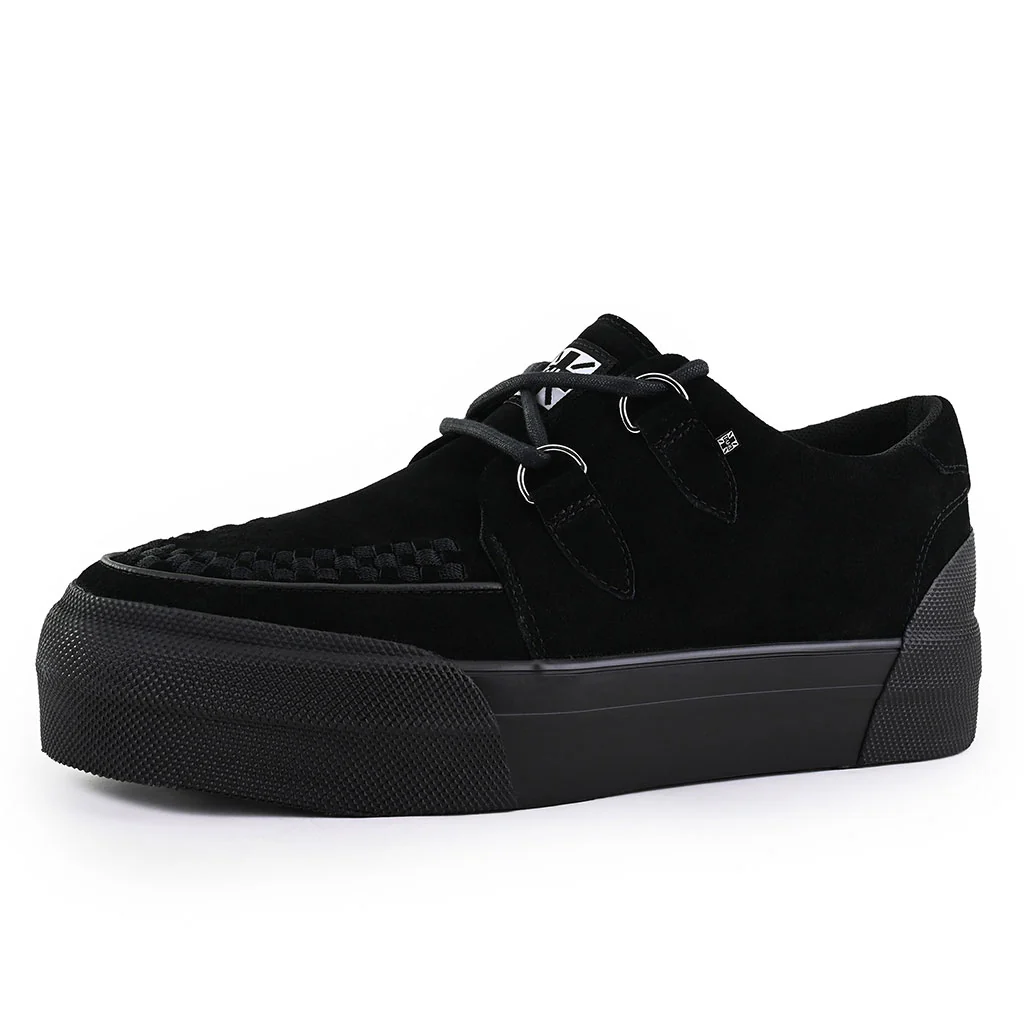 Creeper Sneaker Stacked Black Suede - Image 3