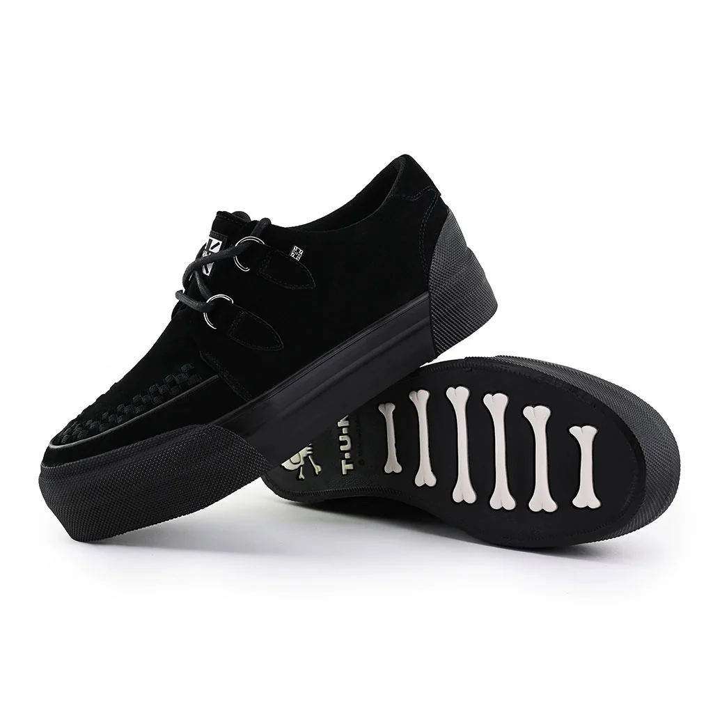 Creeper Sneaker Stacked Black Suede - Image 4