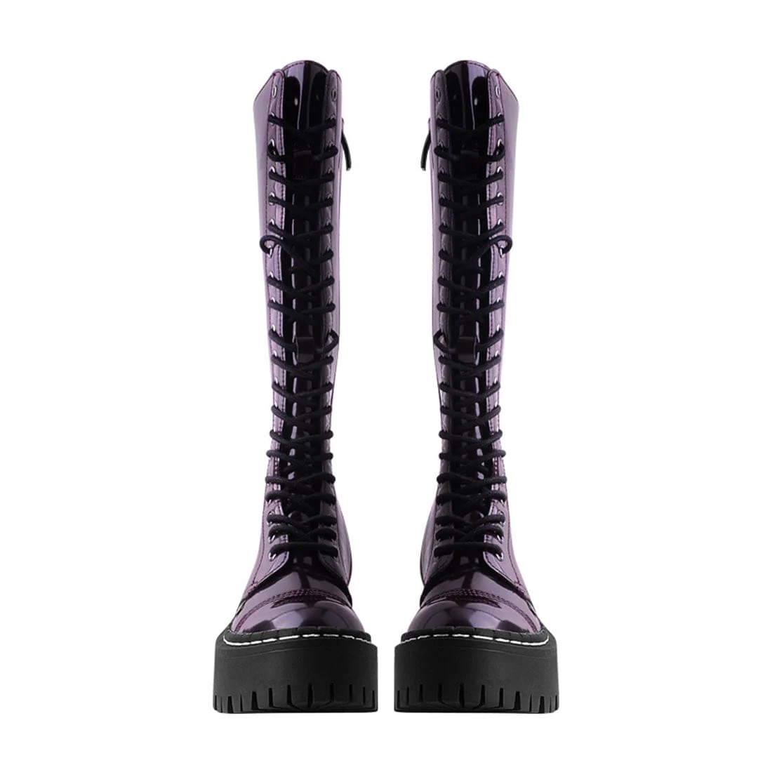 Double Decker 20-Eye Boot Burgundy TUKskin™ - Image 4