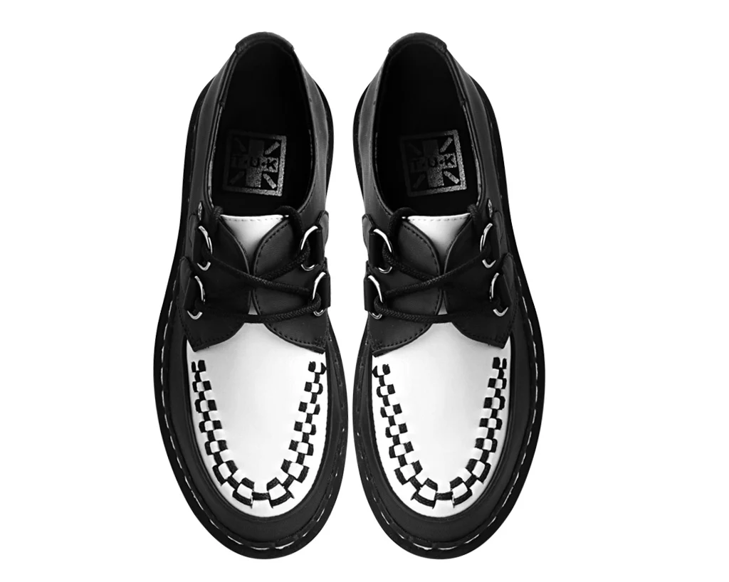 Double Decker Creeper Black/White Vegan TUKskin - Image 5