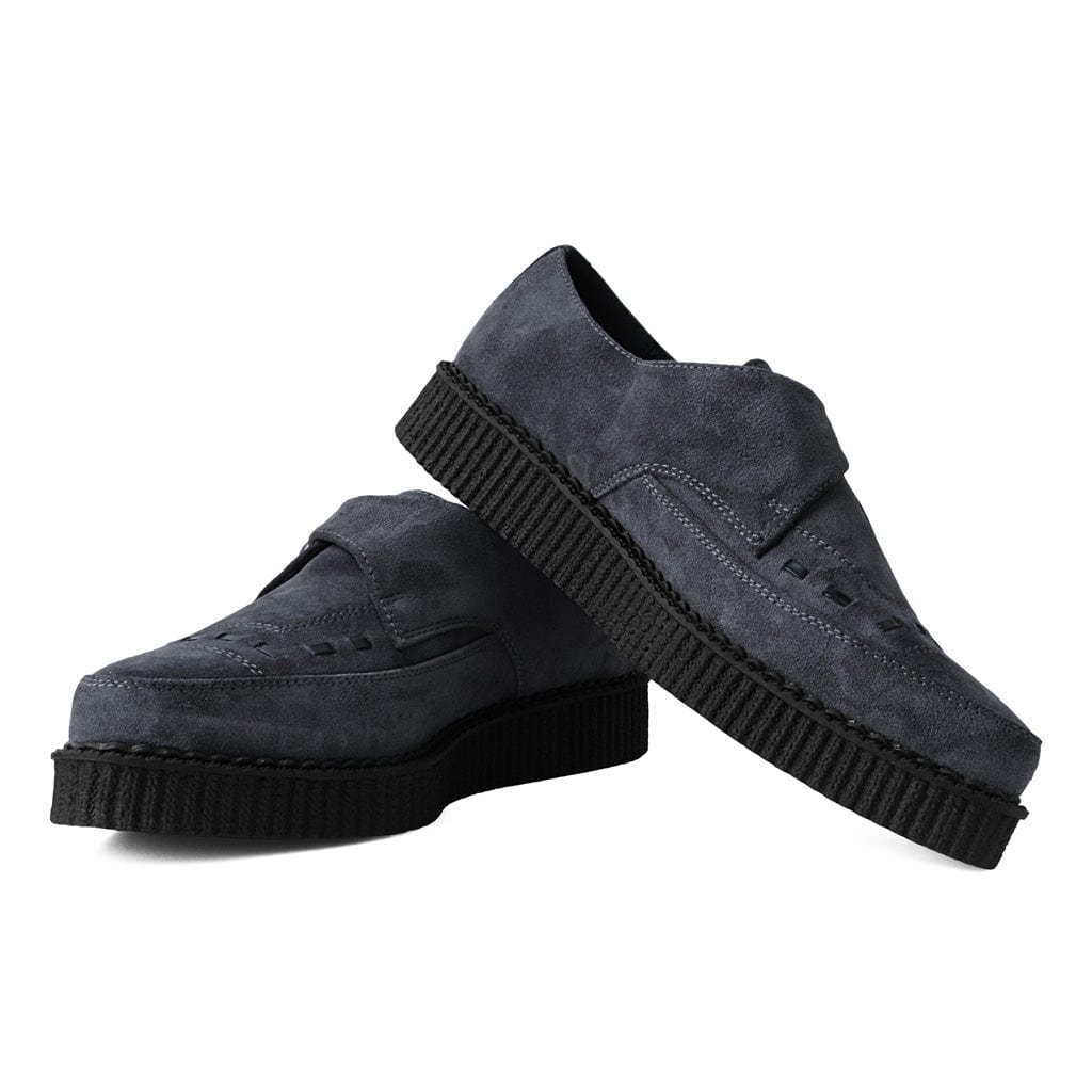 Pointed Creeper Monk Buckle Charcoal Suede - Image 3