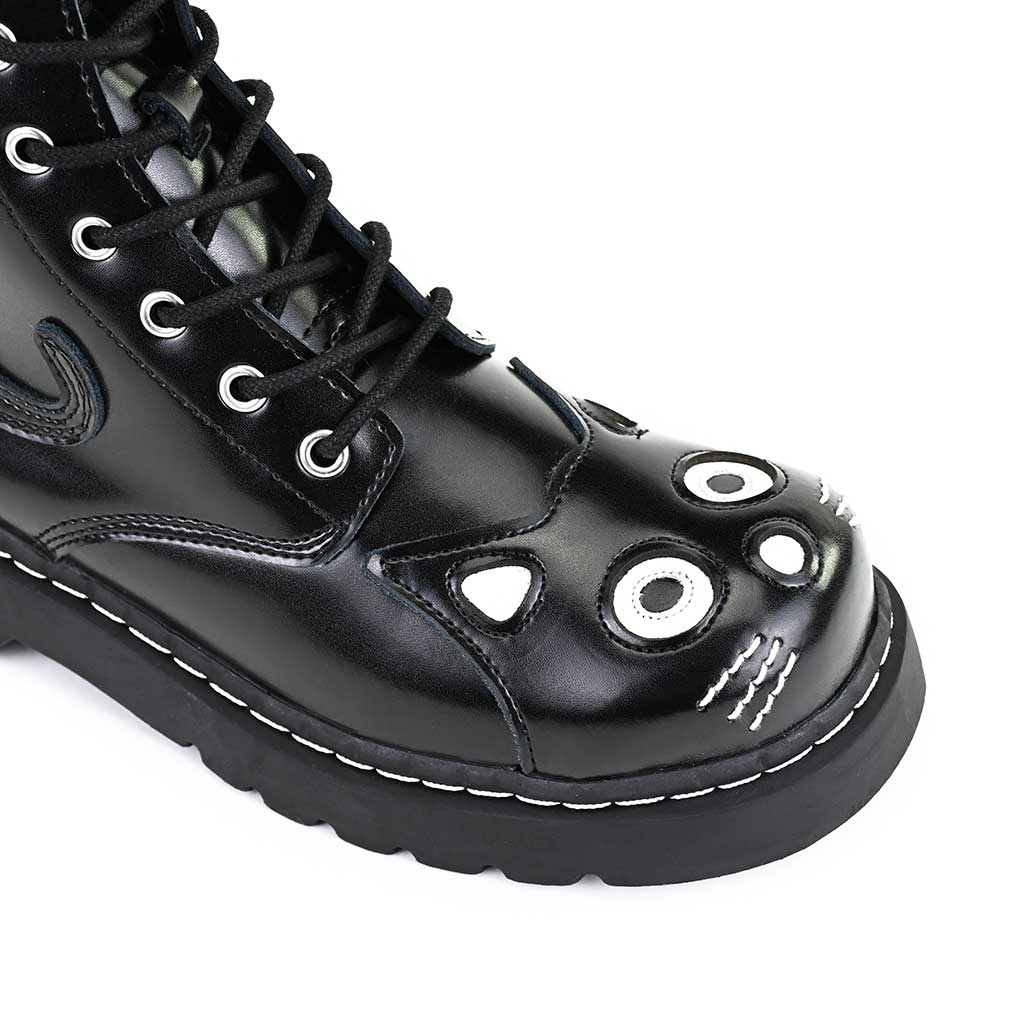 Kitty Combat Boot Black Leather - Image 5