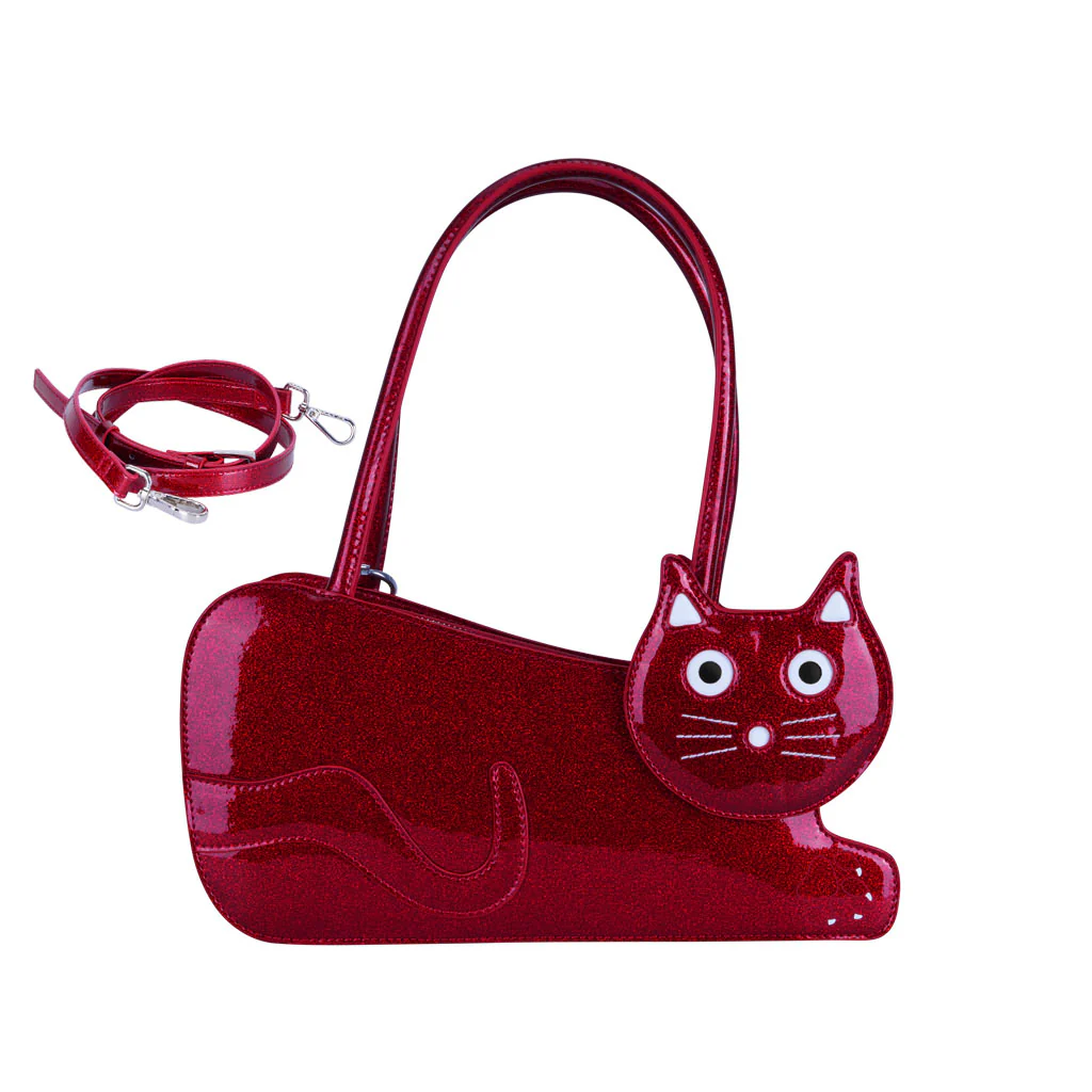 Kitty Handbag Red Glitter - Image 3