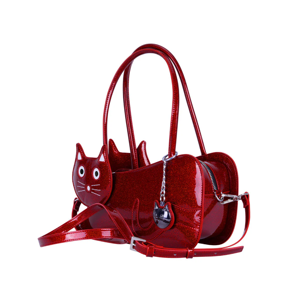 Kitty Handbag Red Glitter - Image 4