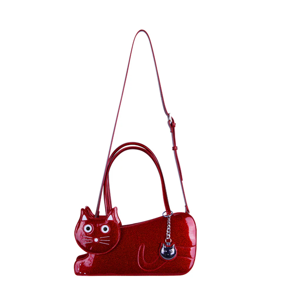 Kitty Handbag Red Glitter - Image 5