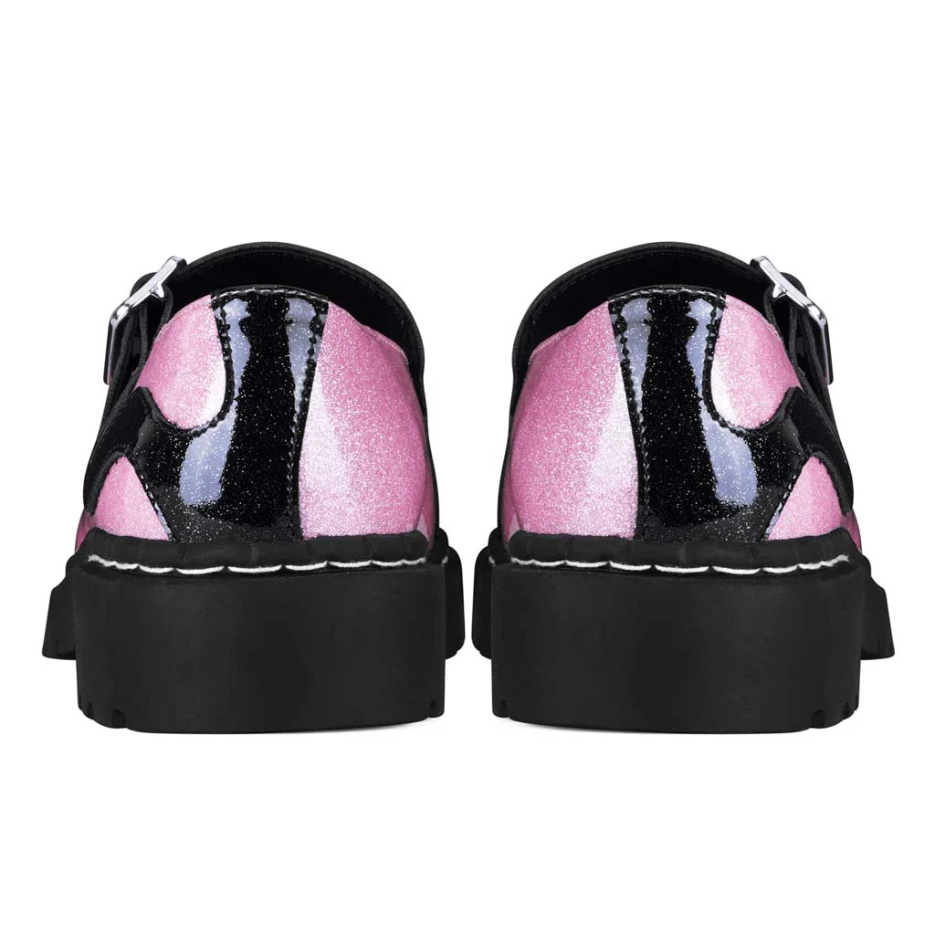 Mary Jane Kitty Black & Pink Glitter - Image 5