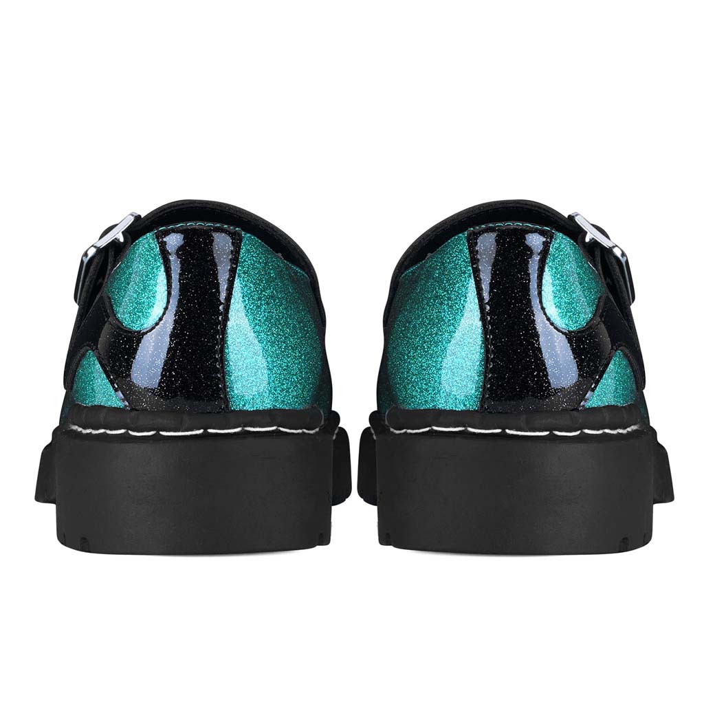 Mary Jane Kitty Black & Teal Glitter - Image 5