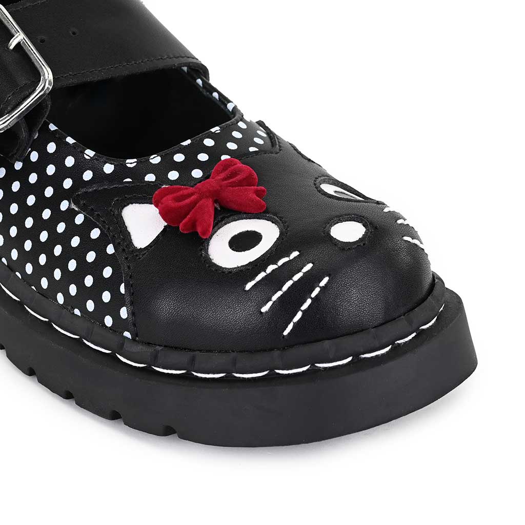Mary Jane Kitty Black & White Dotty - Image 5