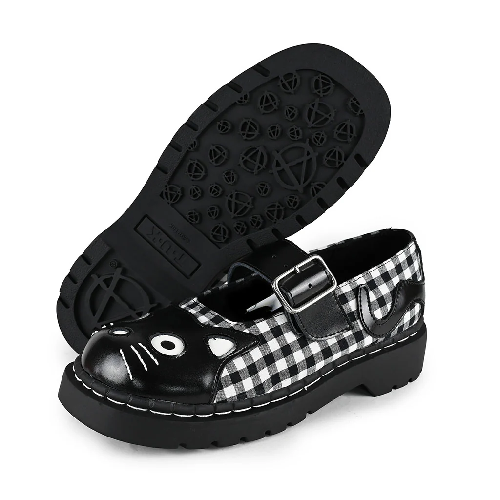 Mary Jane Kitty Black & White Gingham - Image 3