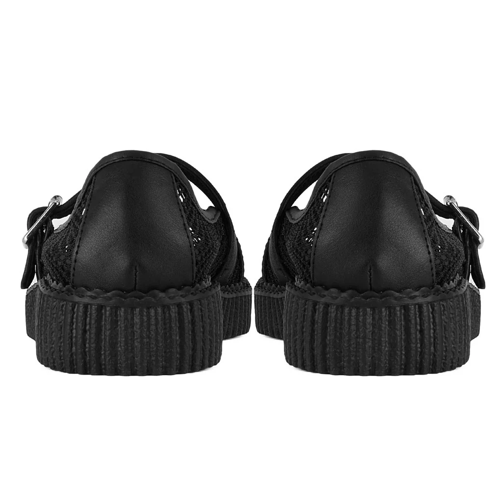 Pointed Mary Jane Creeper Black Vegan Lace - Image 5