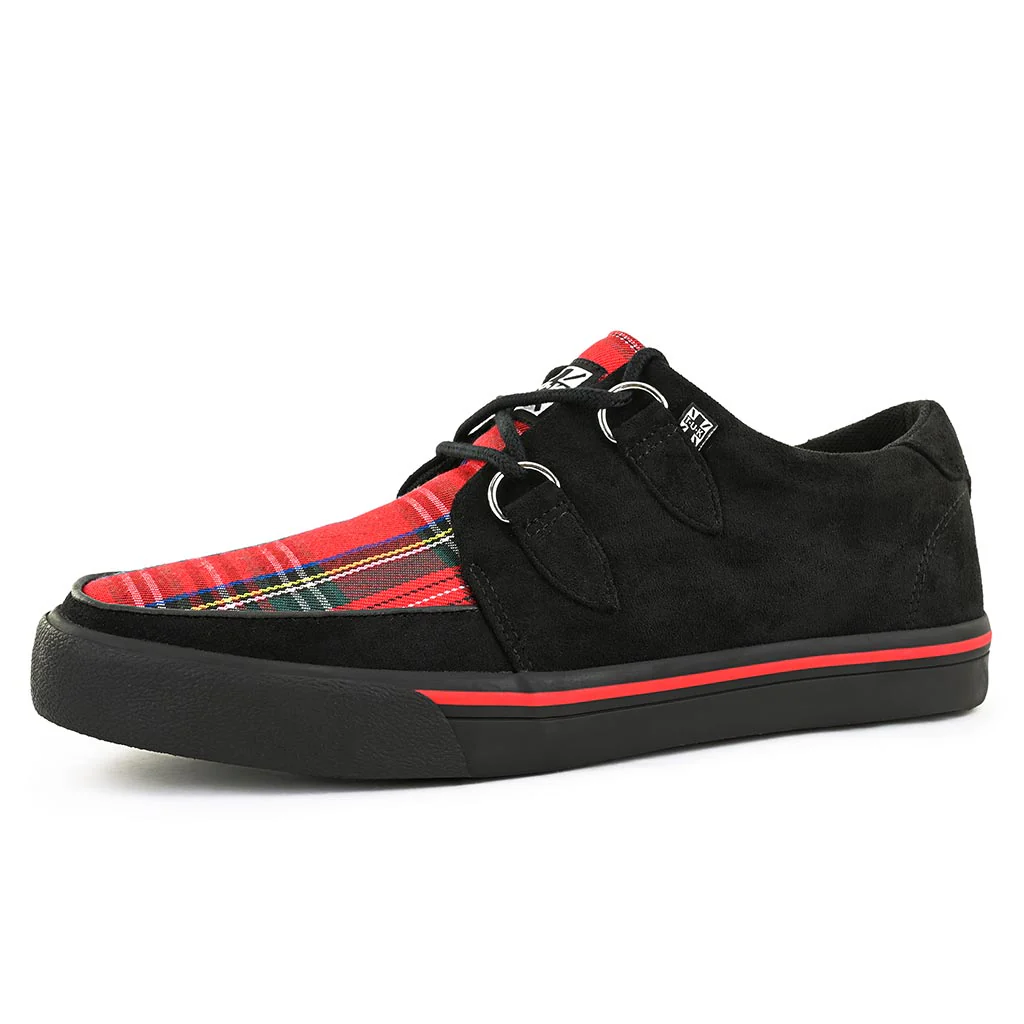 Creeper Sneaker Black & Tartan Vegan Suede - Image 3