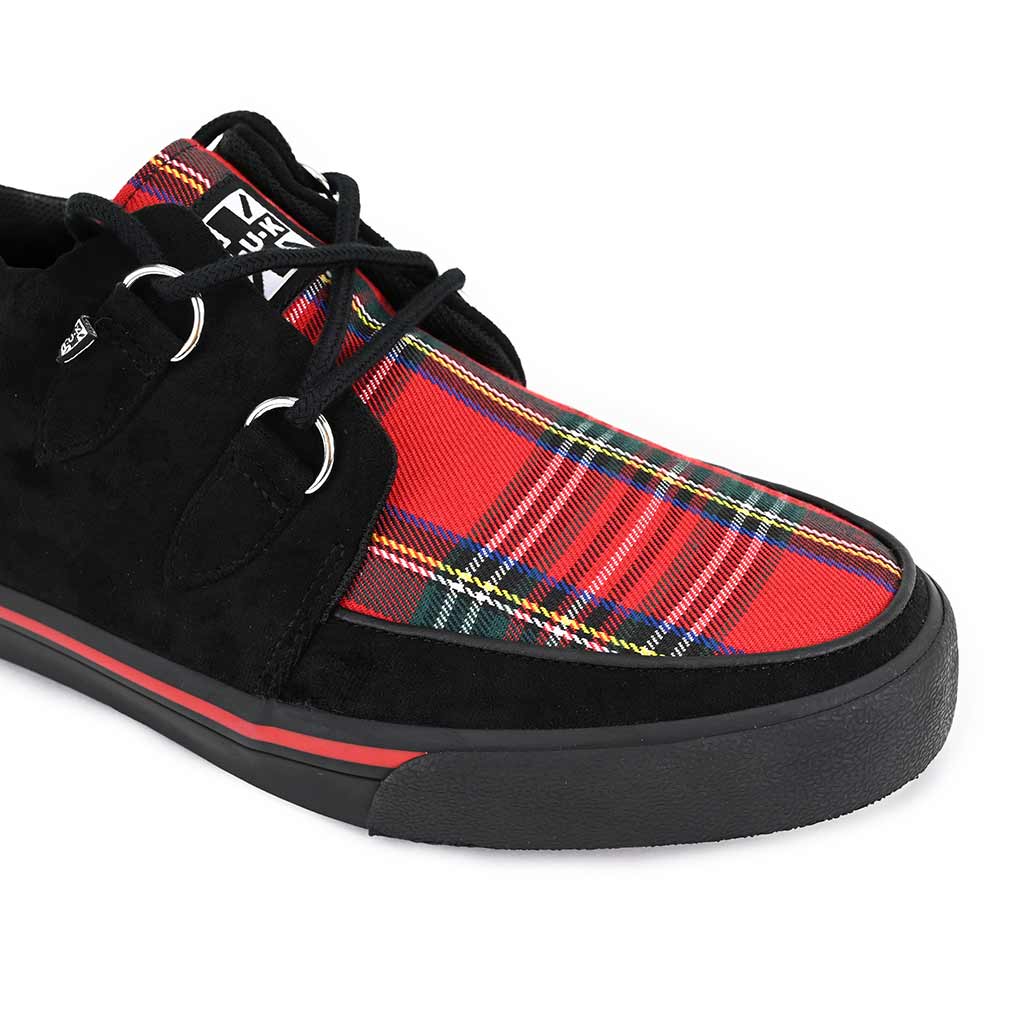 Creeper Sneaker Black & Tartan Vegan Suede - Image 5