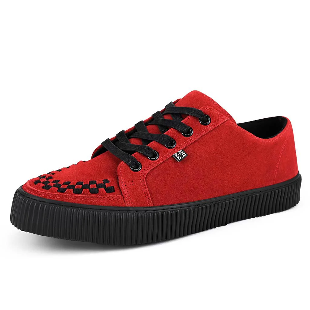 Ribbed Sole Sneaker Red Suede - Image 5