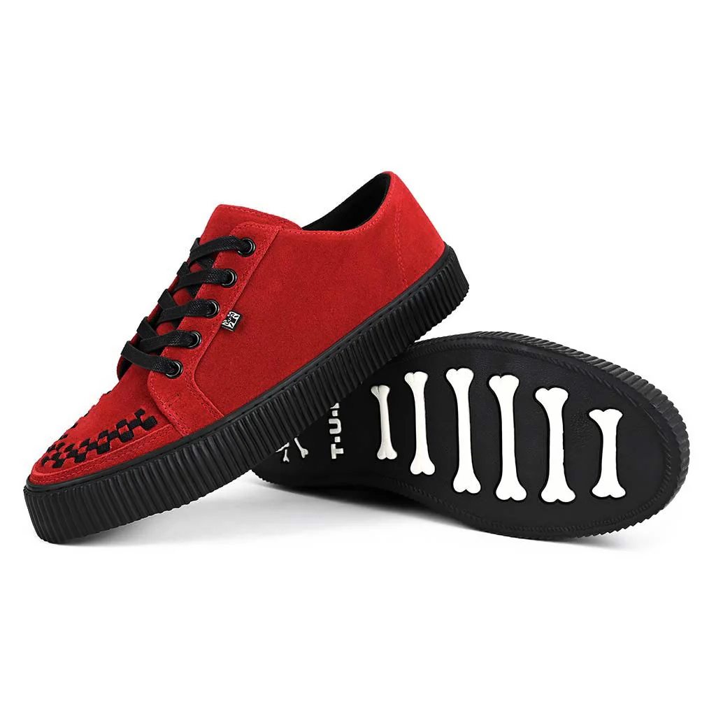 Ribbed Sole Sneaker Red Suede - Image 6
