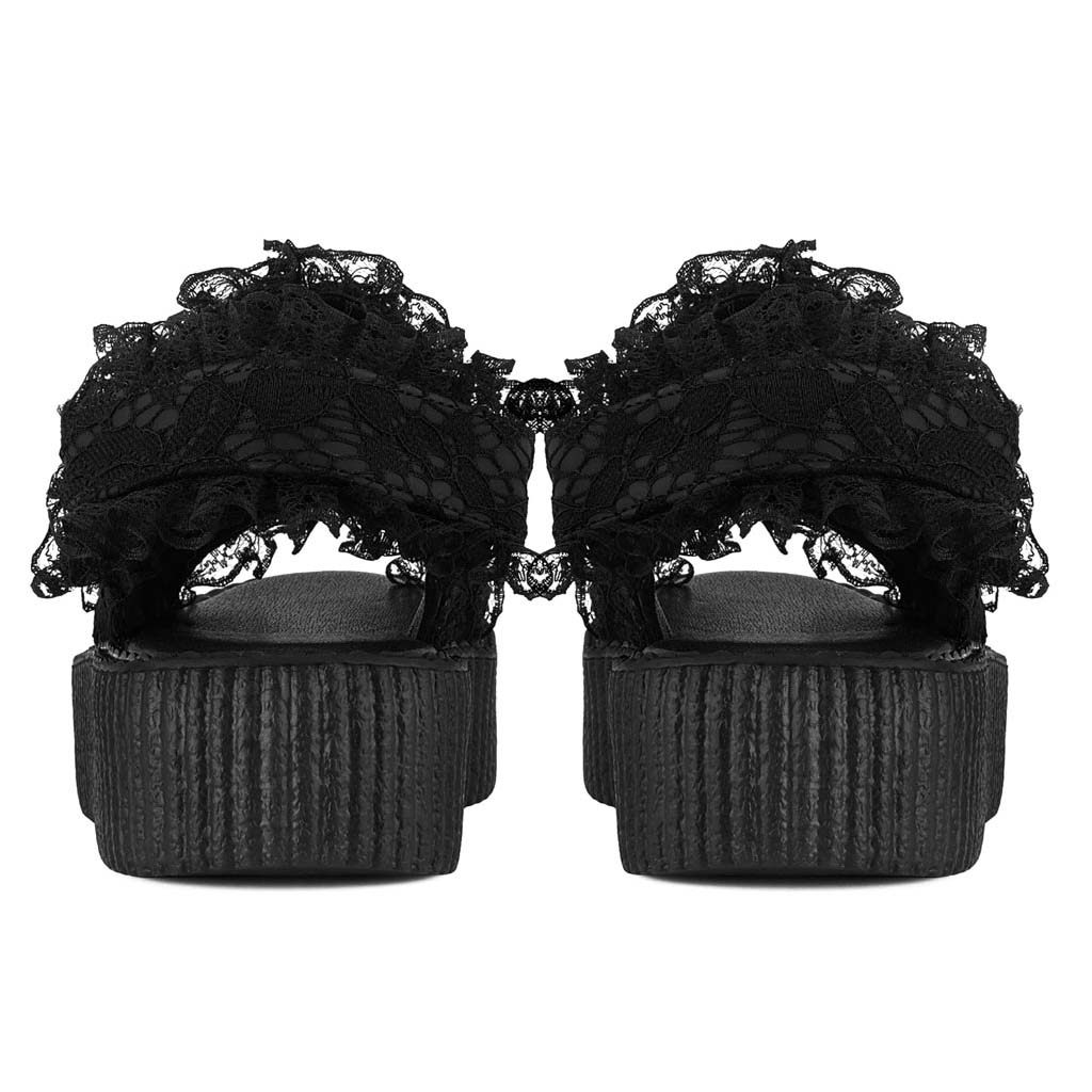 Viva High Gothic Lace Sandal Black - Image 5