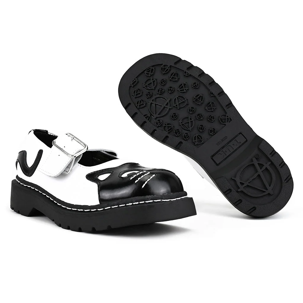 Mary Jane Kitty Black & White Leather - Image 4